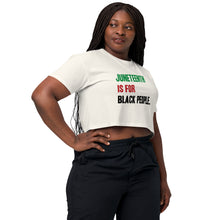Load image into Gallery viewer, Juneteenth Tri- Color Women’s crop top