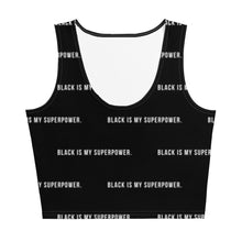 Load image into Gallery viewer, Black Block Letter Crop Top
