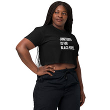 Load image into Gallery viewer, Juneteenth Women’s crop top
