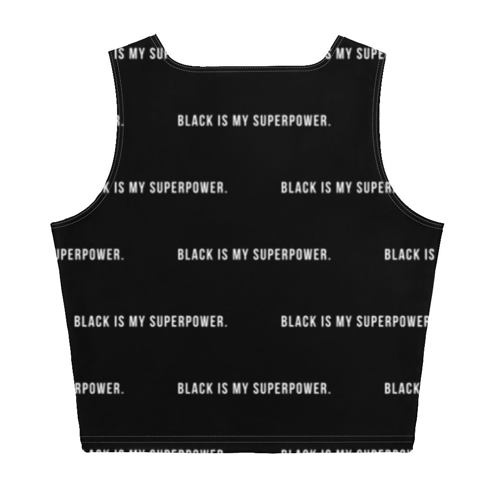 Black Block Letter Crop Top