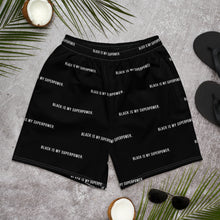 Load image into Gallery viewer, Black Block Letter Unisex Athletic Long Shorts
