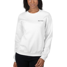 Load image into Gallery viewer, Black is Equal Unisex Sweatshirt White
